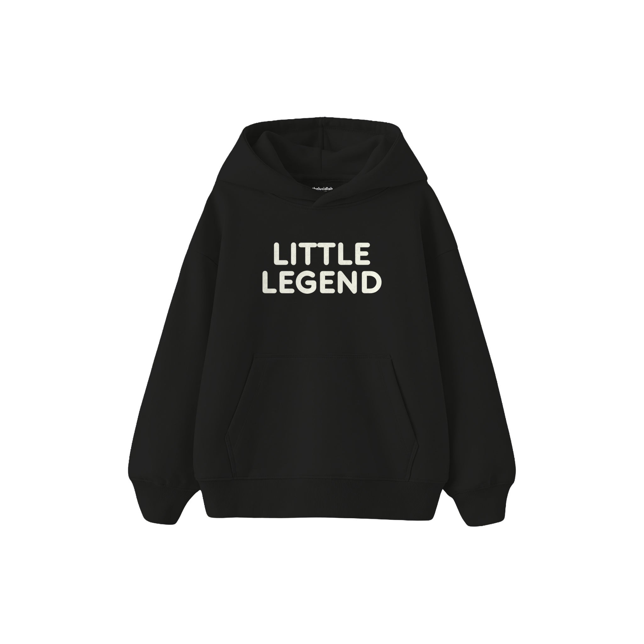 LITTLE LEGEND Çocuk Hoodie — Siyah — ön görünüm