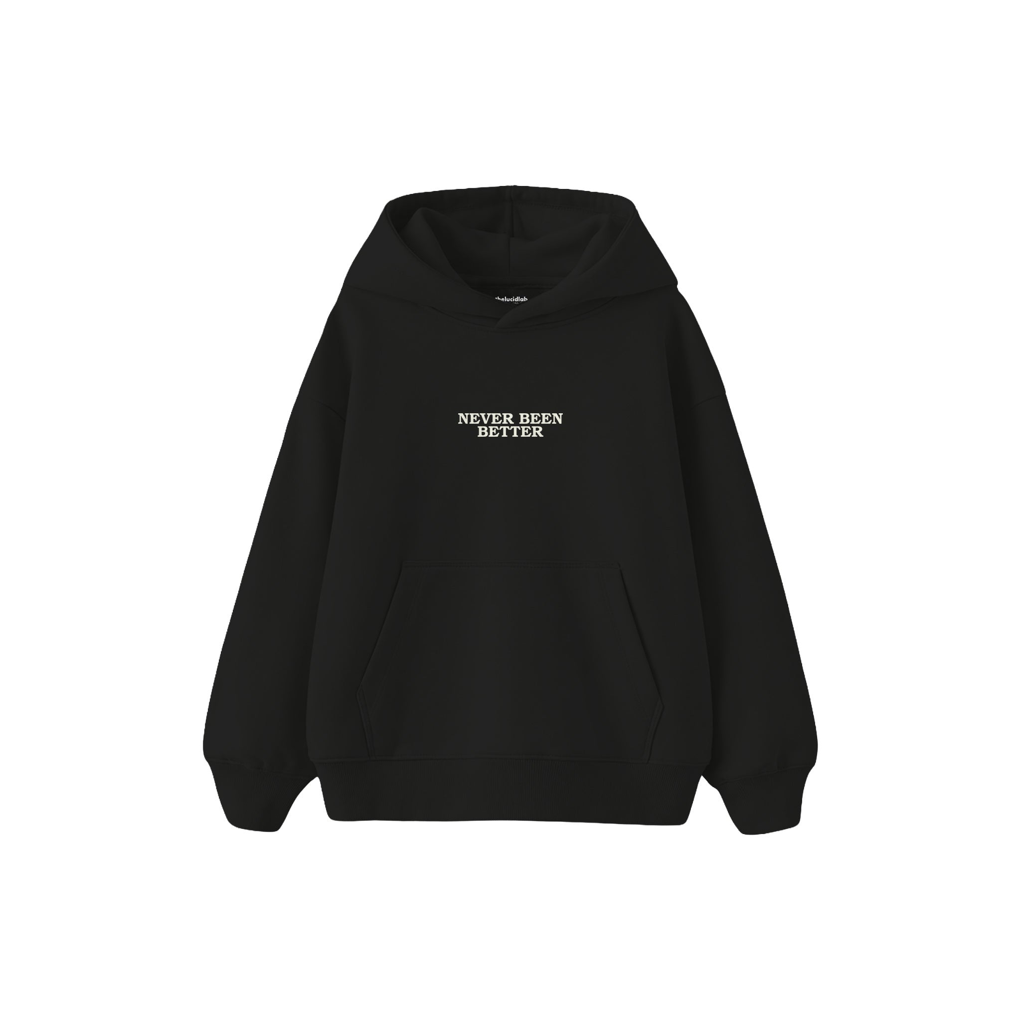 Never Been Better Çocuk Hoodie — Siyah — ön görünüm