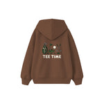 Tee Time Çocuk Hoodie — Kahverengi — arka görünüm
