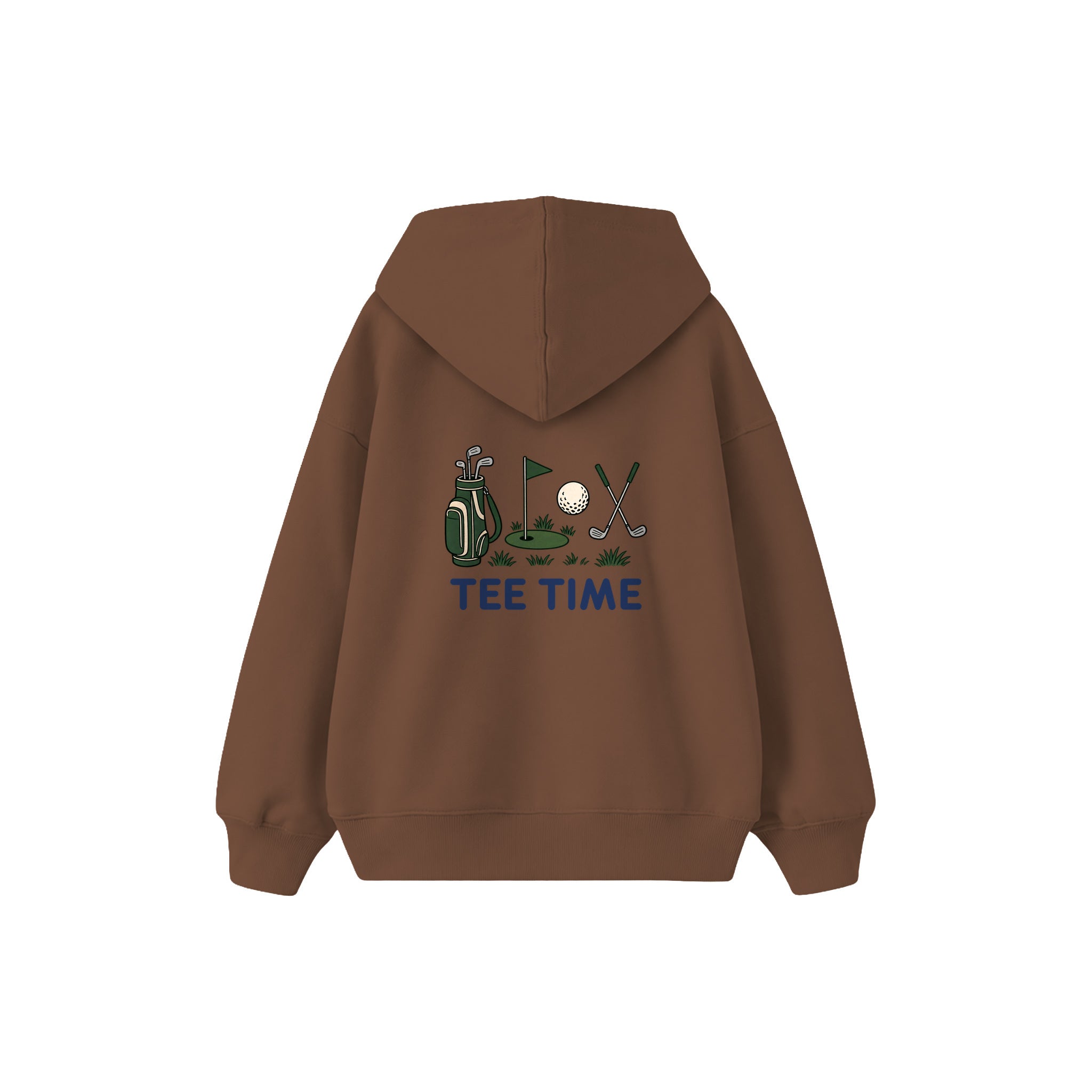 Tee Time Çocuk Hoodie — Kahverengi — arka görünüm