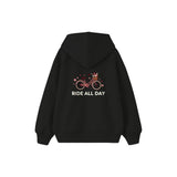 Ride All Day Çocuk Hoodie — Siyah — arka görünüm