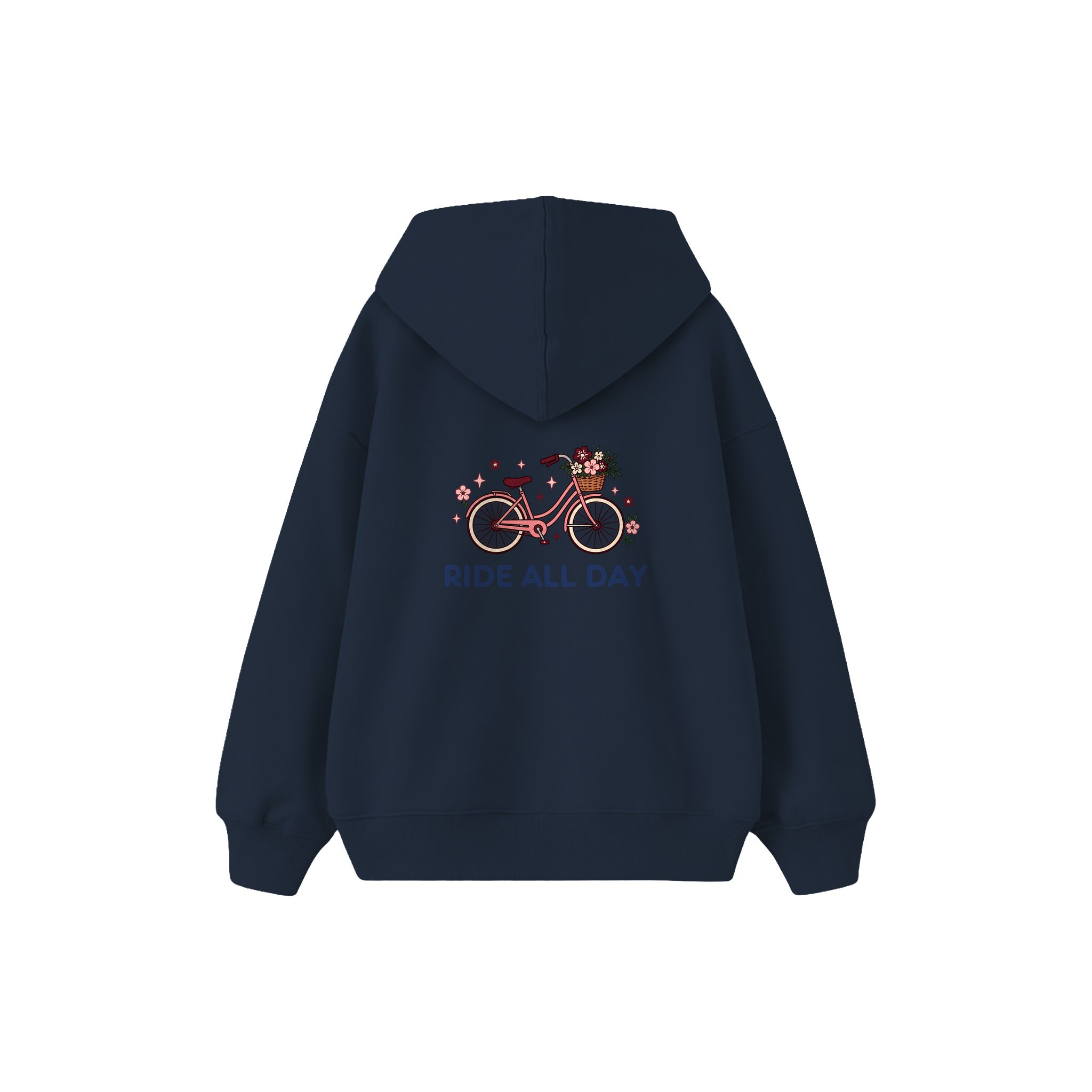 Ride All Day Çocuk Hoodie — Lacivert — arka görünüm