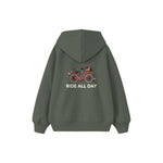 Ride All Day Çocuk Hoodie — Antrasit — arka görünüm