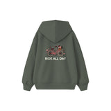 Ride All Day Çocuk Hoodie — Antrasit — arka görünüm
