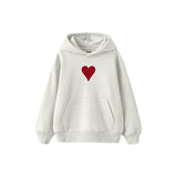 Little Heart Çocuk Hoodie — Beyaz — ön görünüm
