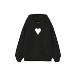 Little Heart Çocuk Hoodie — Siyah — ön görünüm