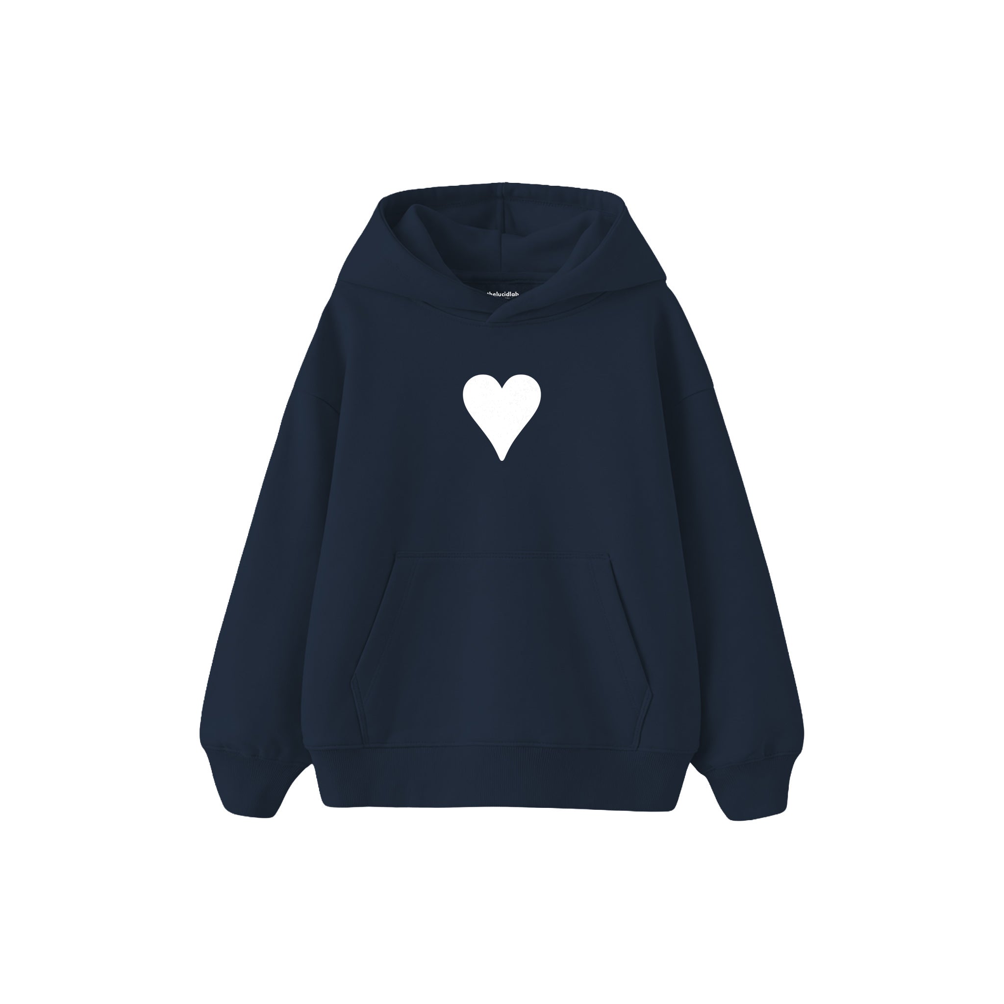Little Heart Çocuk Hoodie — Lacivert — ön görünüm