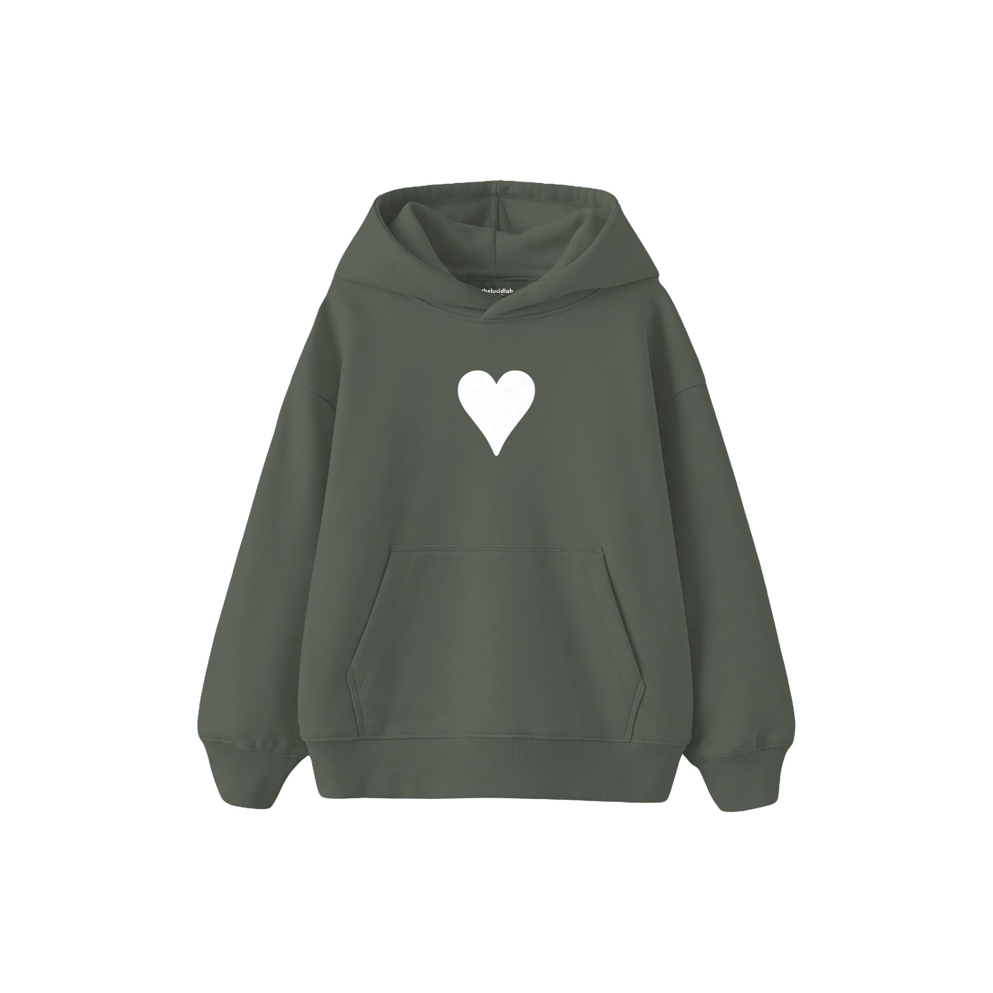Little Heart Çocuk Hoodie — Antrasit — ön görünüm