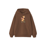 Scooter Giraffe Çocuk Hoodie — Kahverengi — ön görünüm