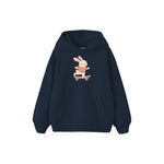 Skater Bunny Çocuk Hoodie — Lacivert — ön görünüm