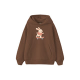 Skater Bunny Çocuk Hoodie — Kahverengi — ön görünüm