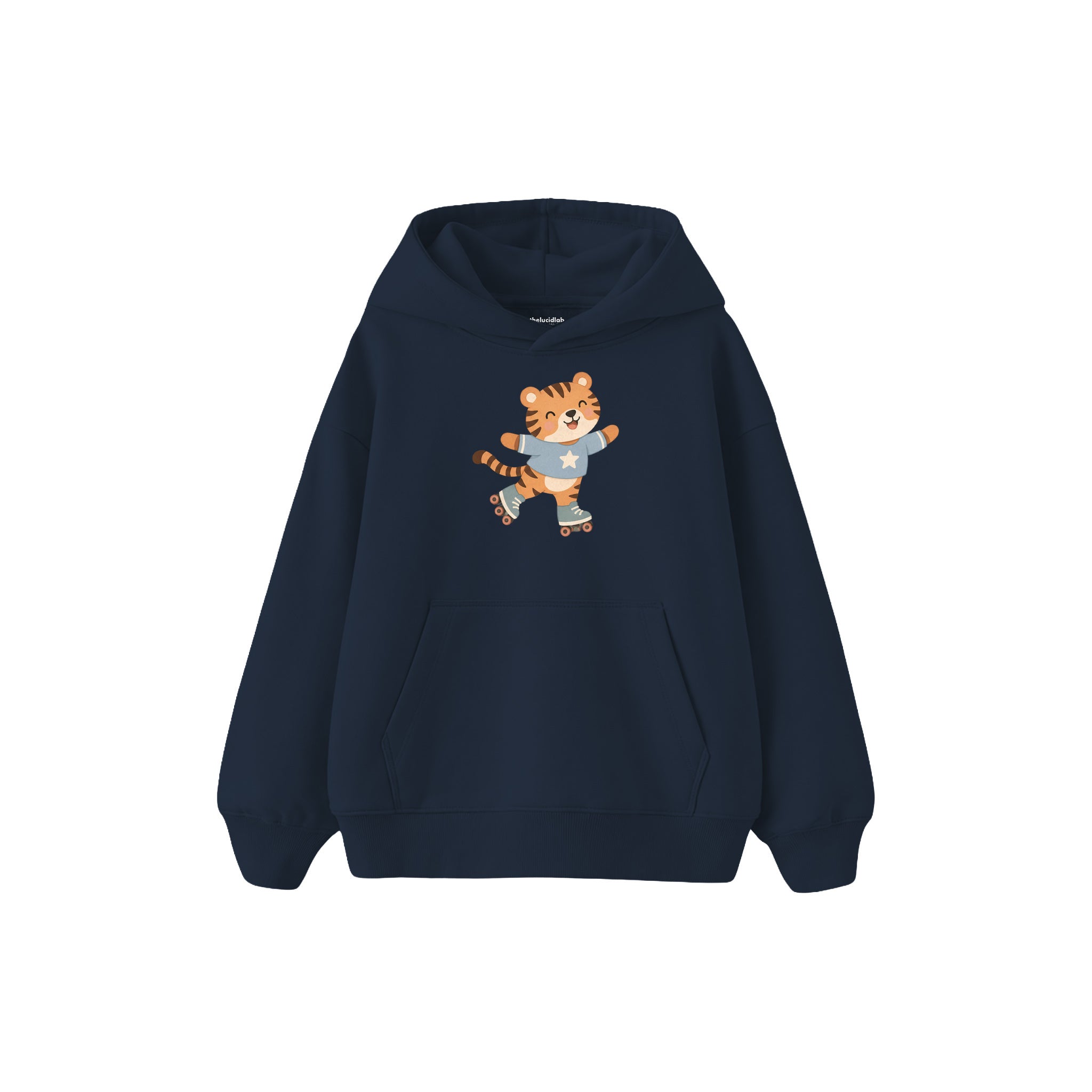Roller Tiger Çocuk Hoodie — Lacivert — ön görünüm