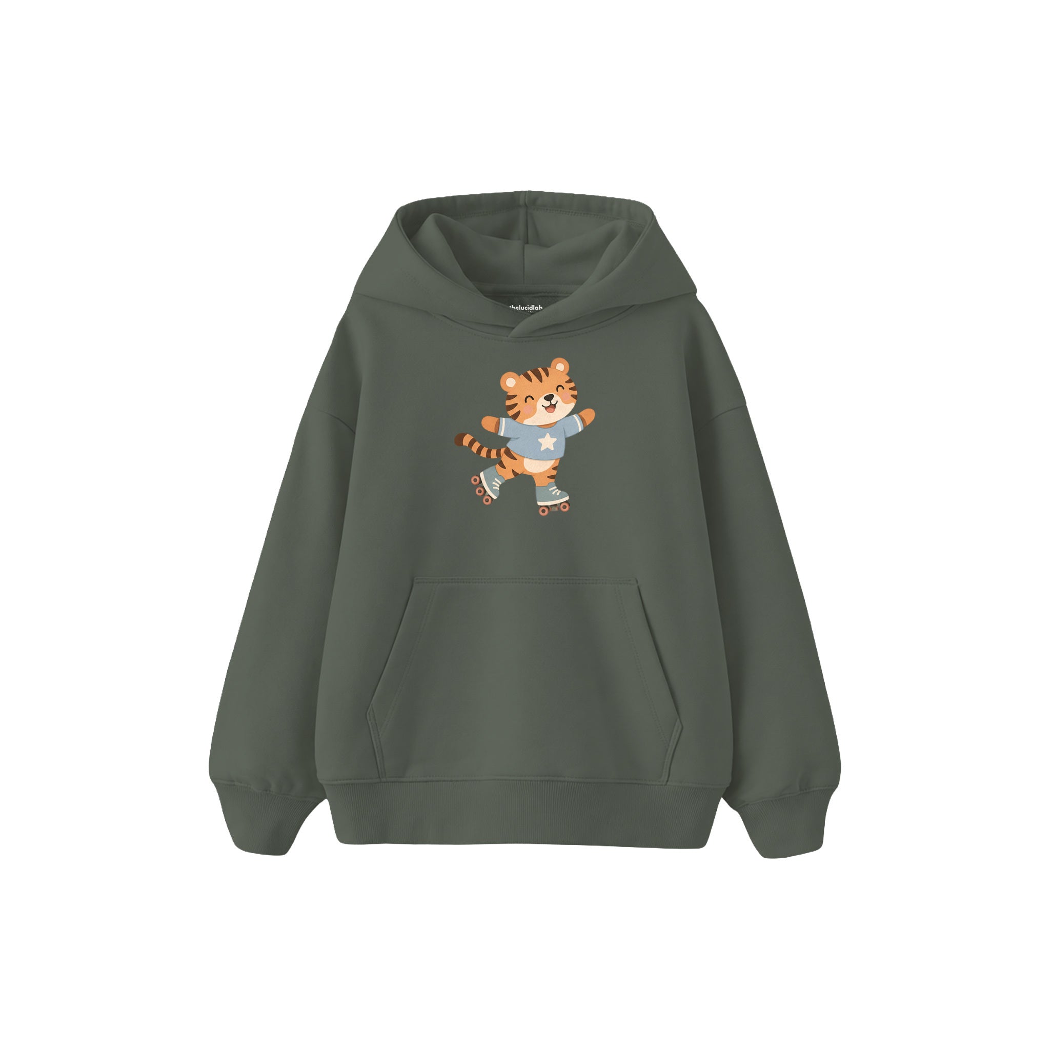 Roller Tiger Çocuk Hoodie — Antrasit — ön görünüm