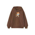 Roller Tiger Çocuk Hoodie — Kahverengi — ön görünüm