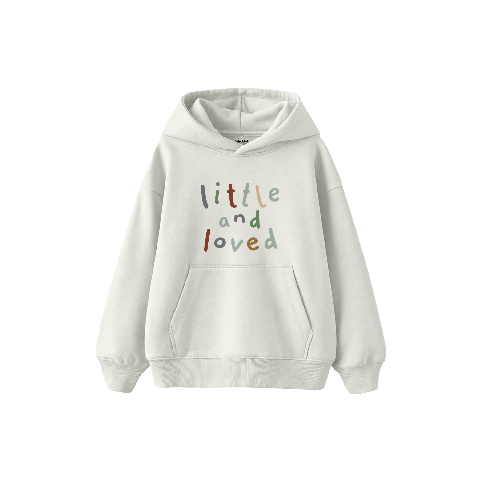 Little and Loved Çocuk Hoodie — Beyaz — ön görünüm