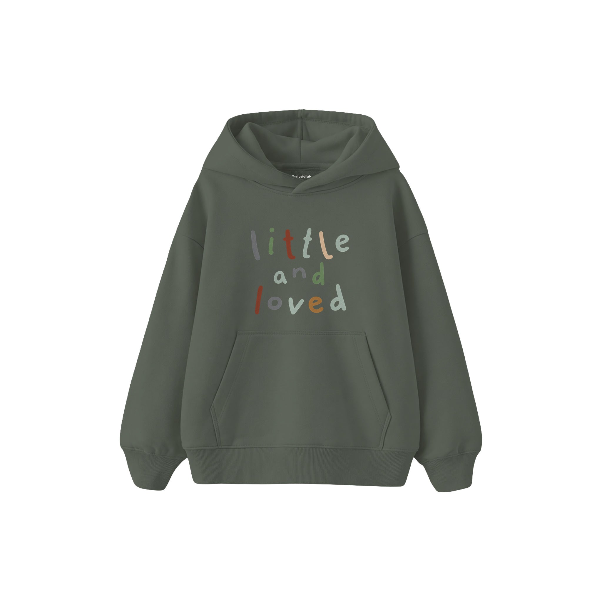 Little and Loved Çocuk Hoodie — Antrasit — ön görünüm