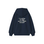 Acting My Age Çocuk Hoodie — Lacivert — arka görünüm