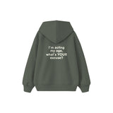 Acting My Age Çocuk Hoodie — Antrasit — arka görünüm