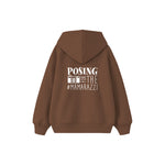 Mamarazzi Çocuk Hoodie — Kahverengi — arka görünüm