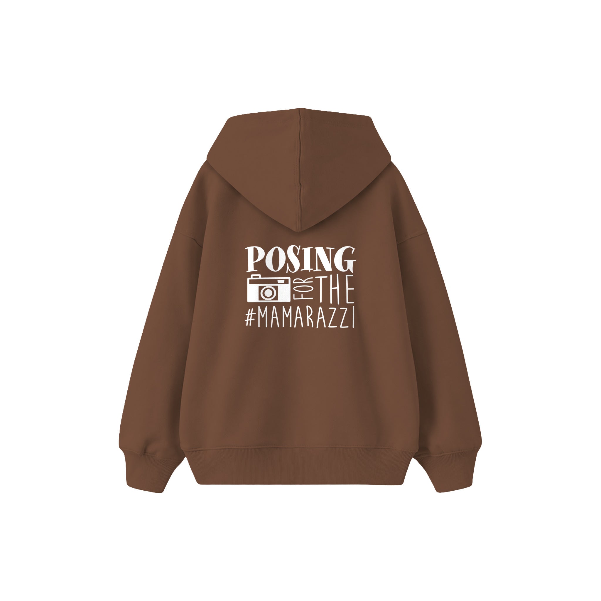 Mamarazzi Çocuk Hoodie — Kahverengi — arka görünüm