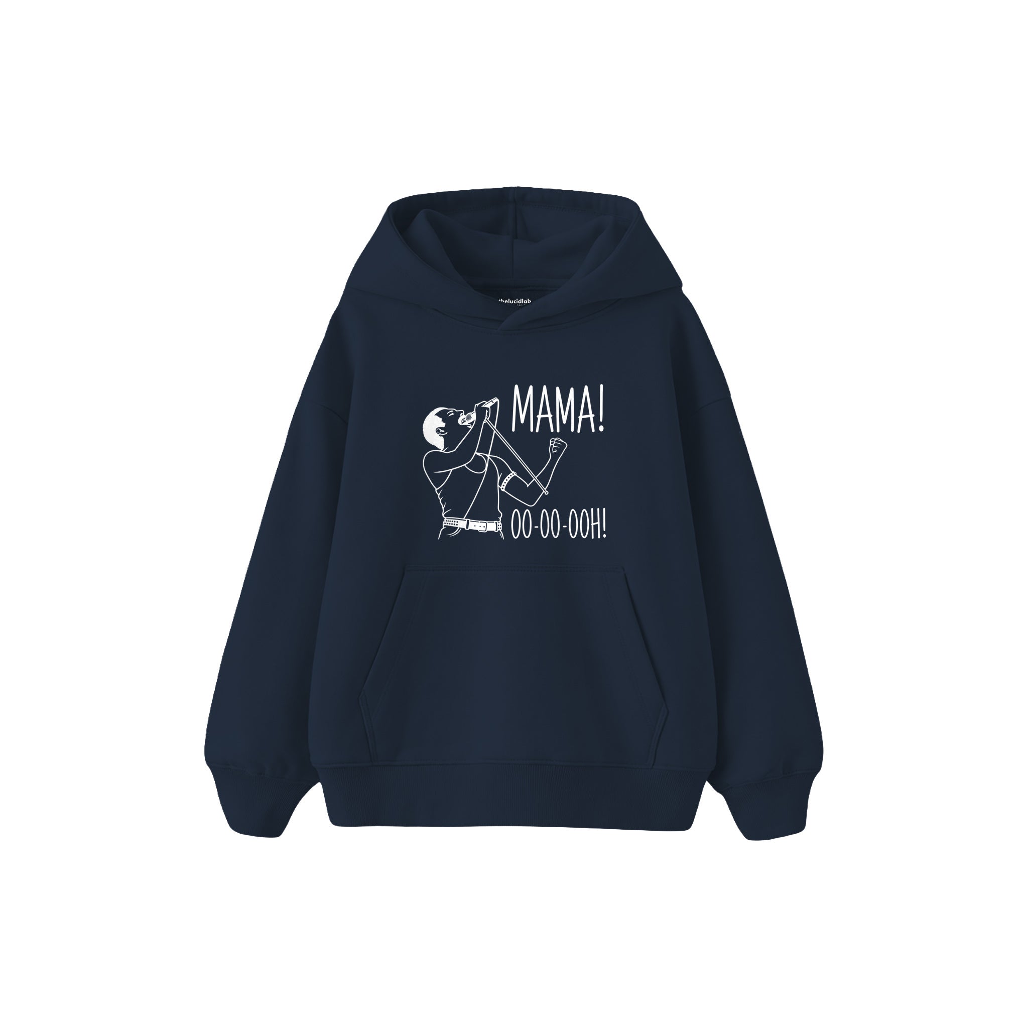 Mama Oooh Çocuk Hoodie — Lacivert — ön görünüm