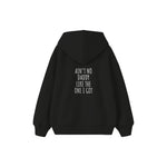 Ain’t No Daddy Çocuk Hoodie — Siyah — arka görünüm