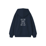Ain’t No Daddy Çocuk Hoodie — Lacivert — arka görünüm