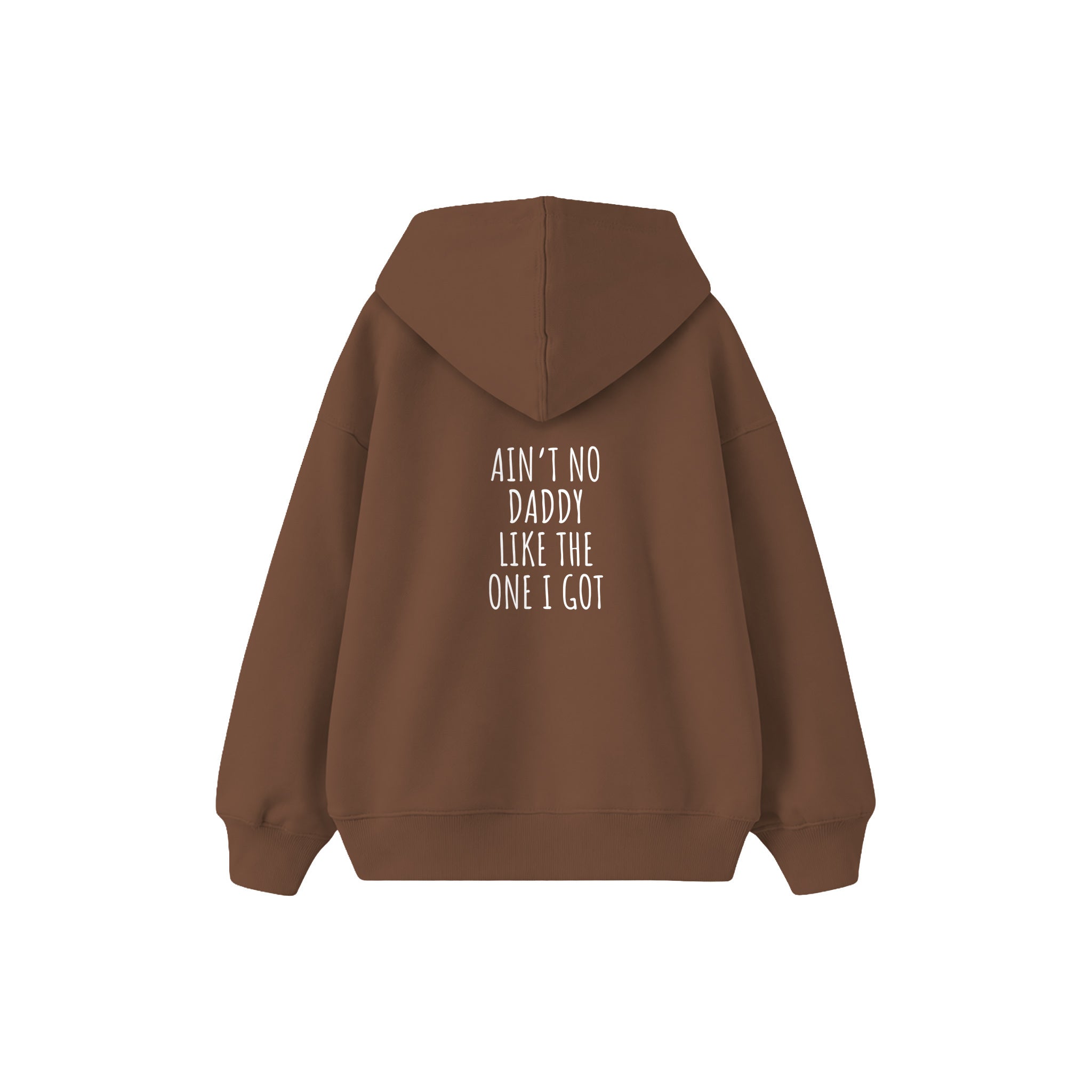 Ain’t No Daddy Çocuk Hoodie — Kahverengi — arka görünüm