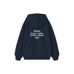 Daddy Is Right Çocuk Hoodie — Lacivert — arka görünüm