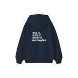 Dad Bought It Çocuk Hoodie — Lacivert — arka görünüm