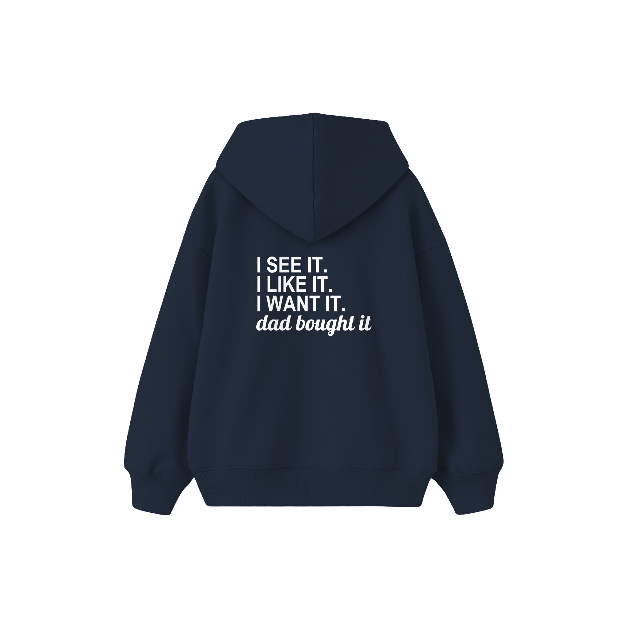 Dad Bought It Çocuk Hoodie — Lacivert — arka görünüm
