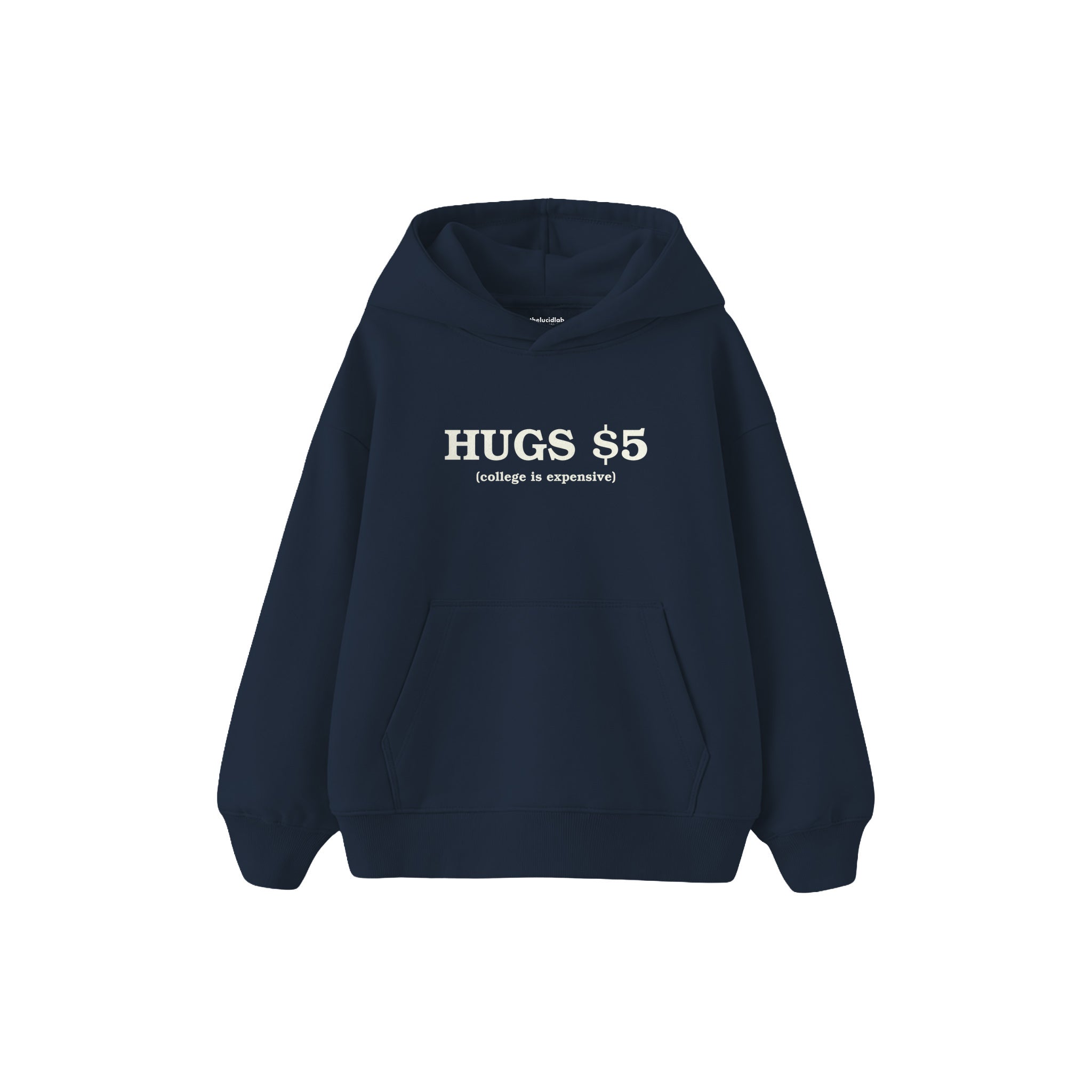 Hugs Five Dollars Çocuk Hoodie — Lacivert — ön görünüm