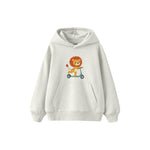 Little Scooter Lion Çocuk Hoodie — Beyaz — ön görünüm