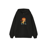 Little Scooter Lion Çocuk Hoodie — Siyah — ön görünüm