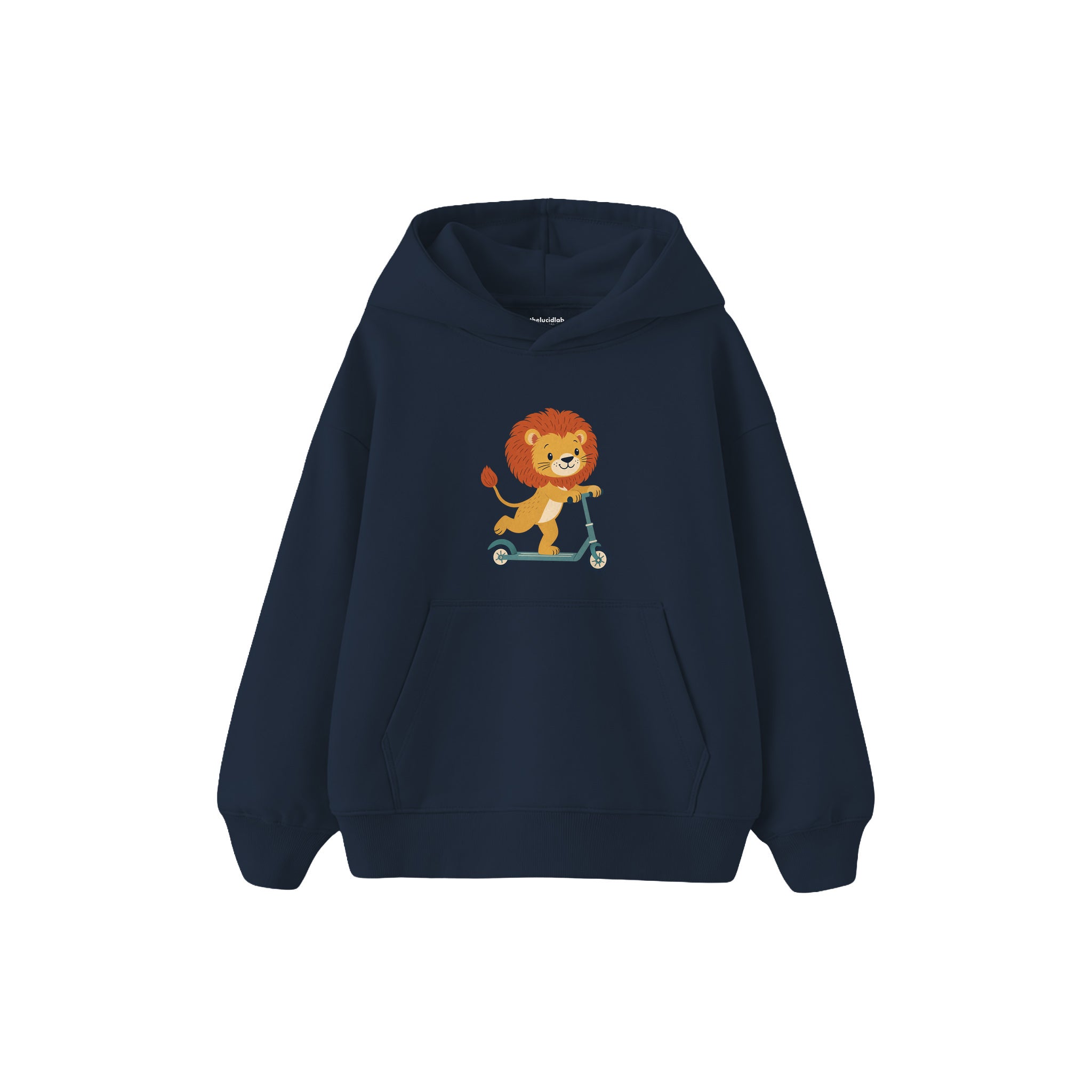 Little Scooter Lion Çocuk Hoodie — Lacivert — ön görünüm