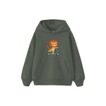 Little Scooter Lion Çocuk Hoodie — Antrasit — ön görünüm