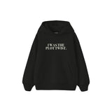 Plot Twist Çocuk Hoodie — Siyah — ön görünüm
