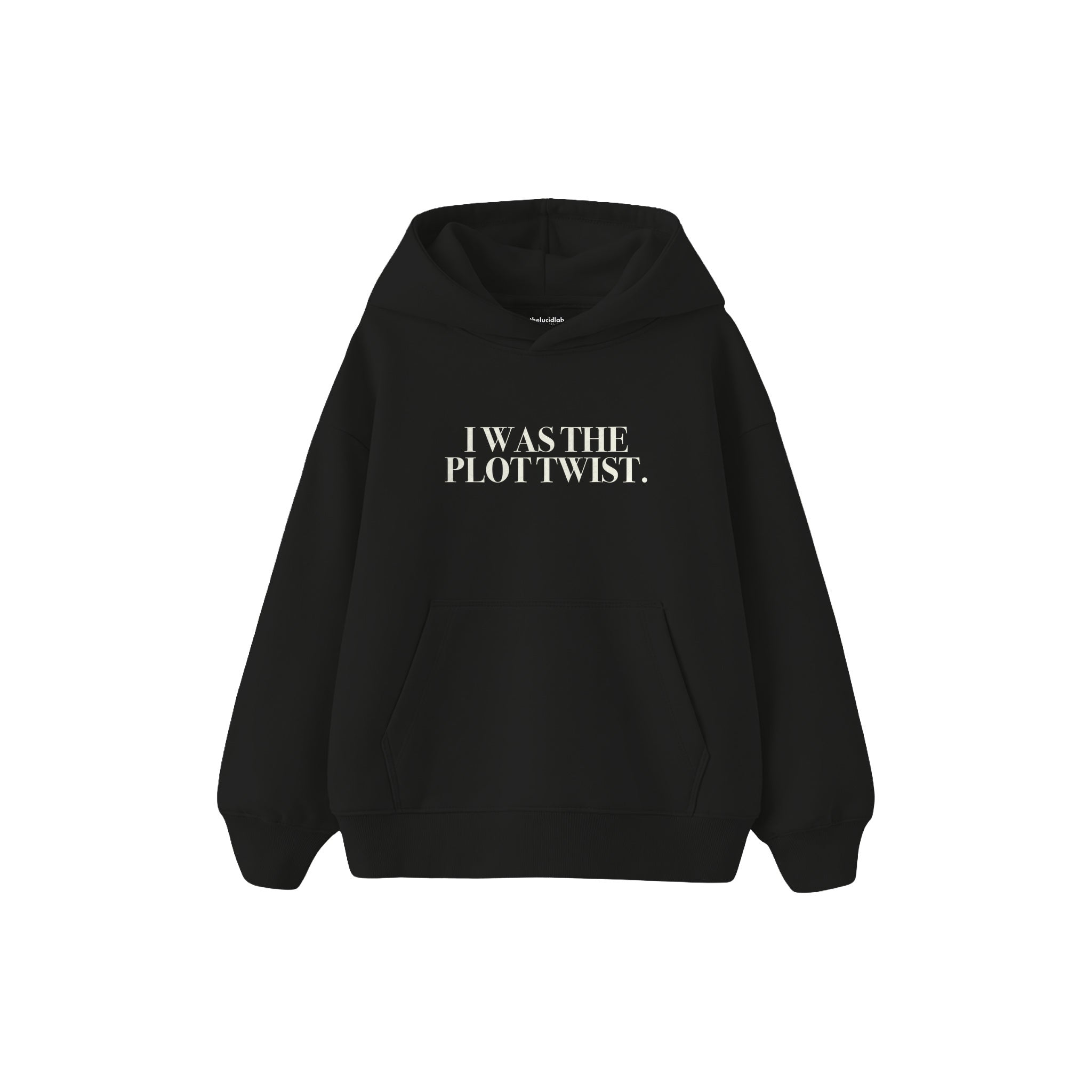 Plot Twist Çocuk Hoodie — Siyah — ön görünüm