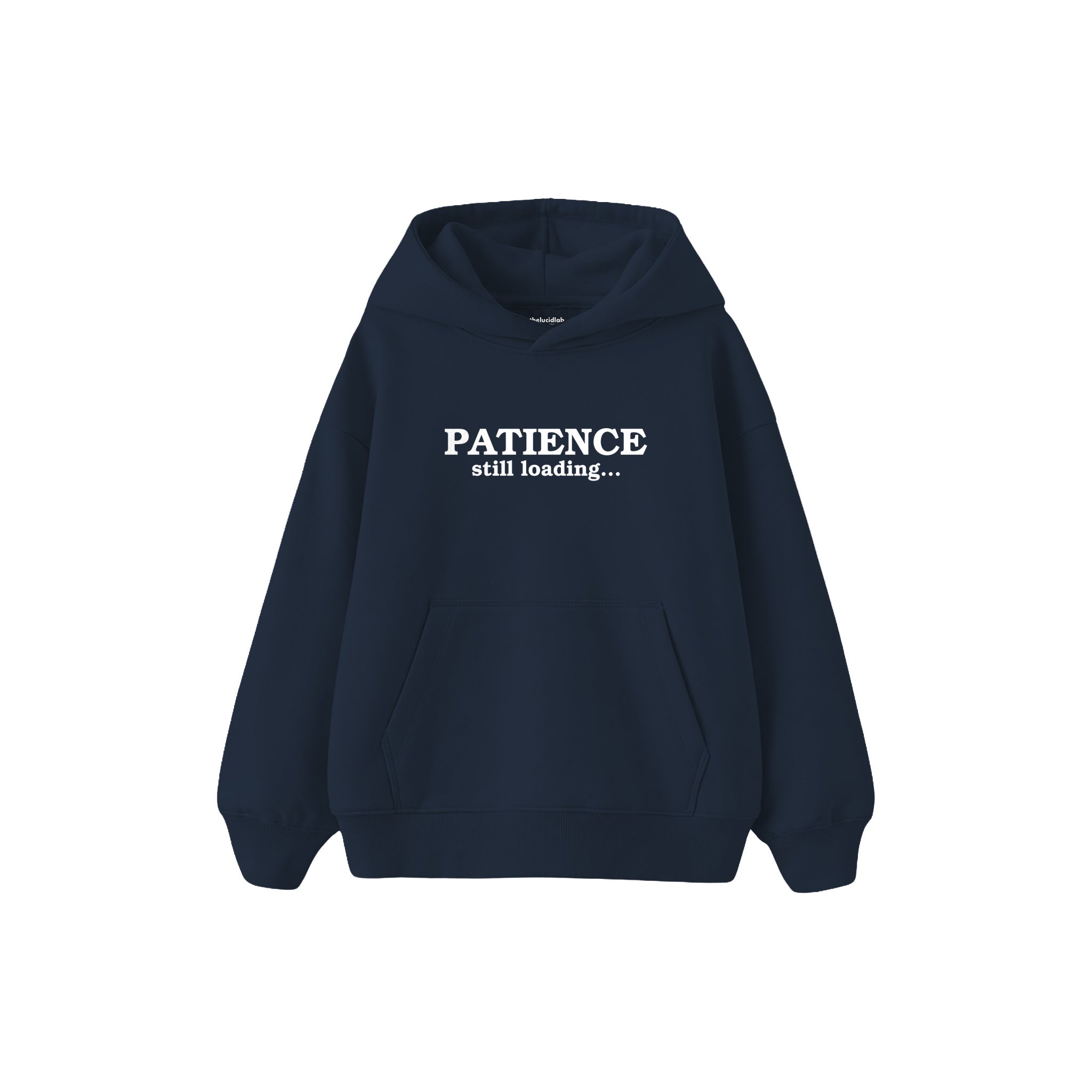 Loading Patience Çocuk Hoodie — Lacivert — ön görünüm