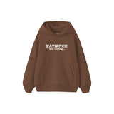 Loading Patience Çocuk Hoodie — Kahverengi — ön görünüm
