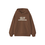 Dinosaur Expert Çocuk Hoodie — Kahverengi — ön görünüm