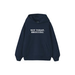 Not Today Broccoli Çocuk Hoodie — Lacivert — ön görünüm