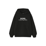 Oops Again Çocuk Hoodie — Siyah — ön görünüm
