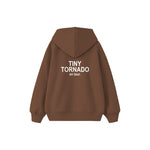 Tiny Tornado Çocuk Hoodie — Kahverengi — arka görünüm