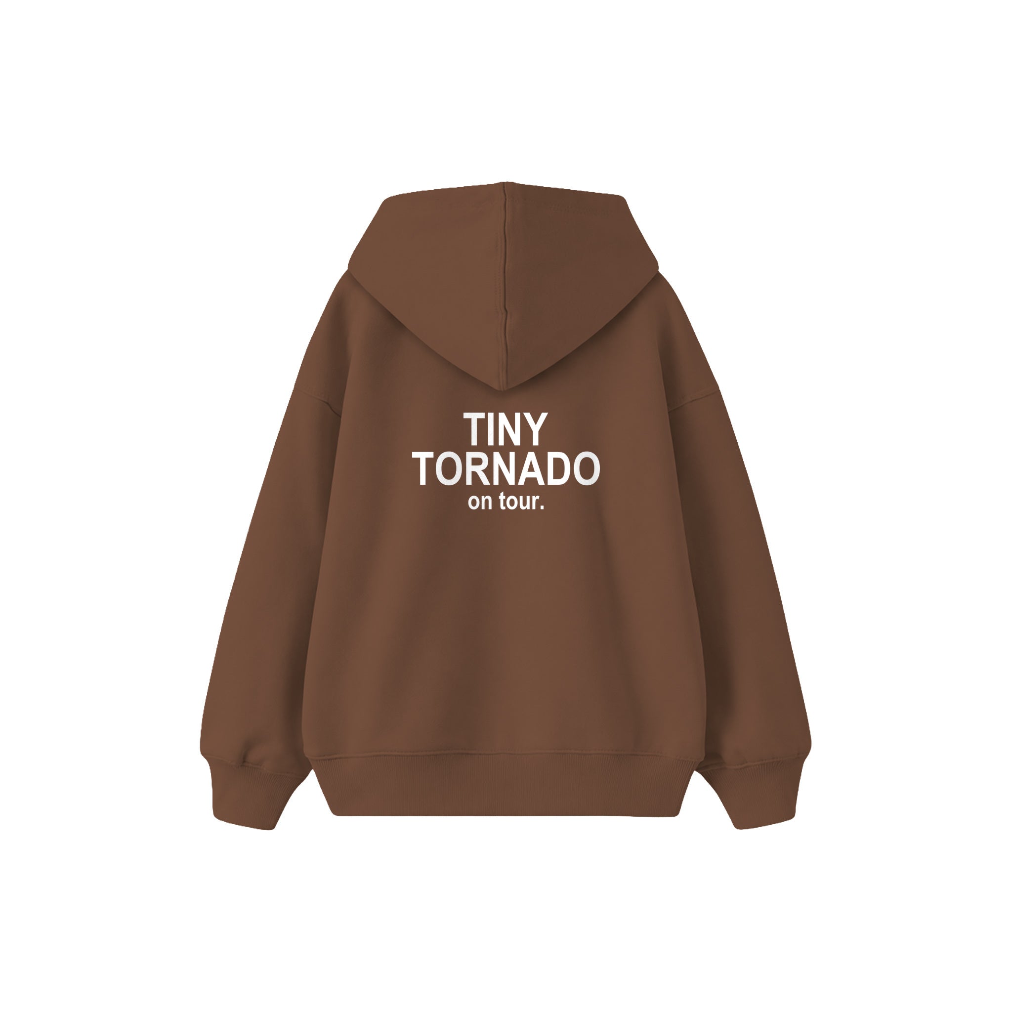 Tiny Tornado Çocuk Hoodie — Kahverengi — arka görünüm