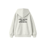Extra Sprinkles Çocuk Hoodie — Beyaz — arka görünüm