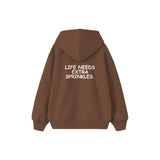 Extra Sprinkles Çocuk Hoodie — Kahverengi — arka görünüm