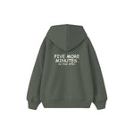 Five More Minutes Çocuk Hoodie — Antrasit — arka görünüm