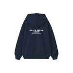 Snack Break Union Çocuk Hoodie — Lacivert — arka görünüm