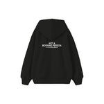 Not A Morning Person Çocuk Hoodie — Siyah — arka görünüm